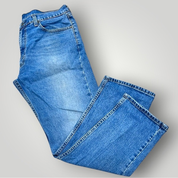 *Levi Strauss 505 Straight Regular Fit Blue Jeans         (#4) - Picture 11 of 13